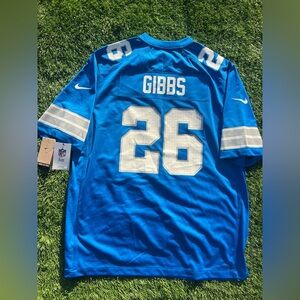 Size Large & XL Jahmyr Gibbs Detroit Lions Nike NFL Game Jersey #26 - Loose Fit